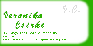 veronika csirke business card